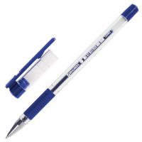 Ручка шариковая, X-Writer, 0,7мм, прозрачный корпус, рез.манжета, синяя (BRAUBERG)