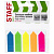 Блок-закладка с липким слоем 12*45 мм, "СТРЕЛКИ"  пластик, 5 цветов по 20 листов (STAFF)
