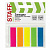 Блок-закладка с липким слоем 12*45 мм, пластик, 5 цветов по 20 листов (STAFF)