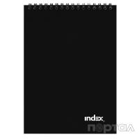 Блокнот ф.А-4, 60 л., Серия OFFICE CLASSIC, клетка, на гребне, черный, ламинированная обложка(INDEX)