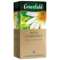 Чай травяной "Rich Camomile", ромашковый, 25 пакетов, в конвертах по 1,5 г. (GREENFIELD)