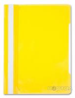 Папка-скоросшиватель, желтая, с прозрачным карманом на лицевой стороне,ф. А4, (БЮРОКРАТ)
