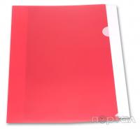 Папка-уголок красная, непрозрачная, глянцевая, 180мкм (БЮРОКРАТ)
