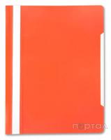 Папка-скоросшиватель, оранжевая,прозрачный лист, ф. А4 (БЮРОКРАТ)