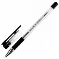 Ручка шариковая, X-Writer, 0,7мм, прозрачный корпус, рез.манжета, черная (BRAUBERG)