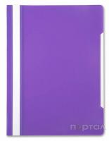 Папка-скоросшиватель, фиолетовая, прозрачный лист, ф. А4, (БЮРОКРАТ)