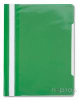 Папка-скоросшиватель, зеленая, с прозрачным карманом на лицевой стороне,ф. А4, (БЮРОКРАТ)