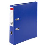 Папка-регистратор 75 мм. обложка пластик, цвет синий (BRAUBERG)