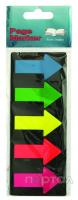 Блок-закладка с липким слоем 25x45 мм., "СТРЕЛКИ" , пластик , 5 цветов по 25 листов (GLOBAL)