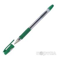 Ручка шариковая FINE, резиновая манжета, зеленая, 0,7 мм (PILOT)