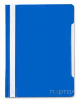 Папка-скоросшиватель, синяя, прозрачный лист, ф. А4, (БЮРОКРАТ)
