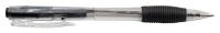 Ручка шариковая автоматическая CLICK GRIP, 0.7мм, прозрачный, рез.манжета, черные чернила(SILWERHOF)