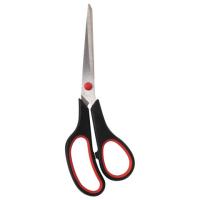 Ножницы с резиновыми вставками на ручках, 21,5 см., черно-красные (STAFF)