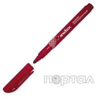Маркер перманентный красный ,круглый наконечник, 1,5-4 мм., (INDEX)