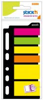 Блок-закладка с липким слоем для органайзера 6 закладок по 25 листов , пластик , 3 цвета (HOPAX)