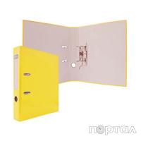 Папка-регистратор 50 мм. обложка ламинированная, цвет желтый  (INDEX)