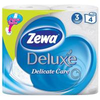 Бумага туалетная ZEWA DELUXE, трехслойная , цвет в ассортименте  (4рул./упак.)