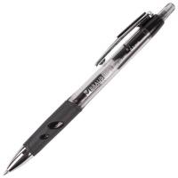 Ручка гелевая автоматическая, резиновая манжета, 0.4 мм , черный  стержень (BRAUBERG)