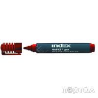 Маркер для доски красный, круглый наконечник (INDEX)