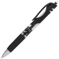 Ручка гелевая автоматическая Black Jack, 0,5мм, с грипом, черная (BRAUBERG)