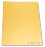 Папка-уголок желтая, прозрачная, 150мкм (БЮРОКРАТ)