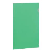Папка-уголок зеленая, прозрачная, 100мкм. (BRAUBERG)