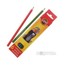 Набор цветных карандашей "ТОМ И ДЖЕРИ" 6 цветов, картонная упаковка с европодвесом. ( KOH-I-NOOR)