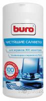 Чистящие салфетки в тубе для ЖК мониторов , 100 штук (BURO)
