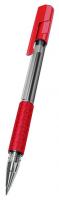 Ручка шариковая ARROW, 0.7мм, прозр/красн, рез.манжета, красные чернила (DELI)