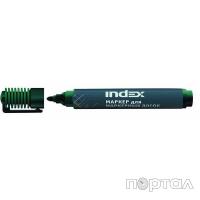 Маркер для доски зеленый, круглый наконечник (INDEX)