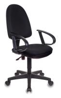 Кресло офисное, с подлокотниками, обивка ткань черная (БЮРОКРАТ)