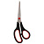 Ножницы с резиновыми вставками на ручках, 19,5 см., черно-красные (STAFF)