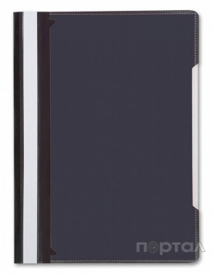 Папка-скоросшиватель, черная, с прозрачным карманом на лицевой стороне,ф. А4, (БЮРОКРАТ)