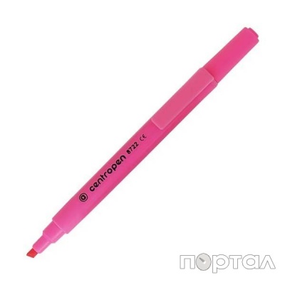 Маркер для выделения текста , цвет розовый ,1-4мм (CENTROPEN)