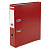 Папка-регистратор 75 мм. обложка пластик, цвет красный (BRAUBERG)
