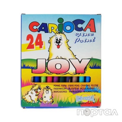 Набор фломастеров 24 цвета"CARIOCA JOY",картон (UNIVERSAL)