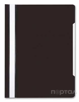 Папка-скоросшиватель, черная, прозрачный лист, ф. А4, (БЮРОКРАТ)