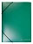 Папка на резинках формат А-4, корешок 15мм, пластик 0,50мм, цвет зеленый(БЮРОКРАТ)