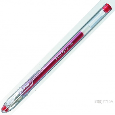Ручка гелевая G-1 ,красная,0,5 мм (PILOT)
