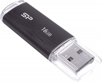 Флэш-драйв 16ГБ , USB 2.0, ULTIMA U02, цвет корпуса черный. (SILICON POWER)